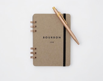 Personalized Bourbon Tasting Logbook | Scotch or Whisky Journal | Hand Constructed