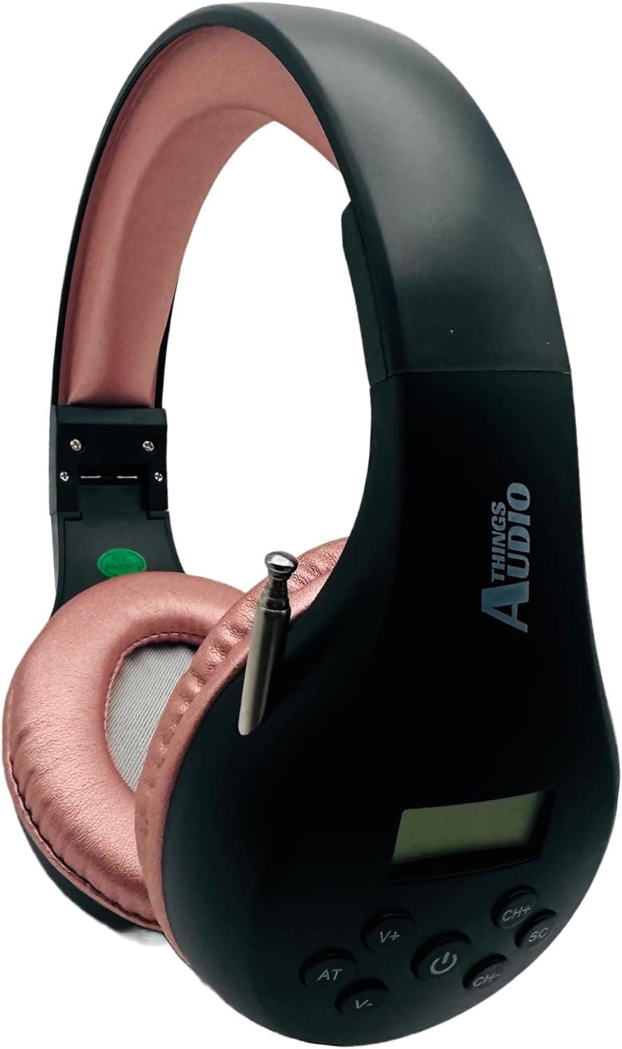 Auriculares con radio FM personal portátil con antena extraíble