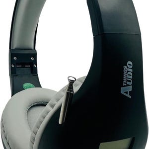Auriculares con radio FM personal portátil con antena extraíble para una excelente recepción, para caminar, trotar, relajarse, ir a la escuela y escuchar radio (negro y gris)