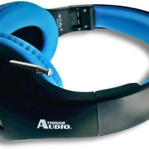 Auriculares con radio FM personal portátil con antena extraíble para una excelente recepción, para caminar, trotar, relajarse, ir a la escuela y hablar por radio (negro y azul)