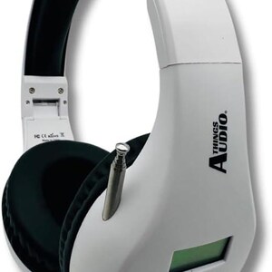 Auriculares con radio FM personal portátil con antena extraíble para una excelente recepción, para caminar, trotar, relajarse, ir a la escuela y hablar por radio (blanco y negro)