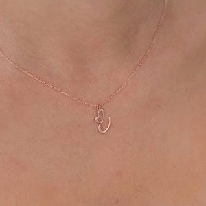 Personalized Sterling Silver Initial Necklace: Custom Letter Monogram