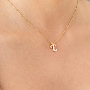 Initial Birthstone Necklace – Custom Initial Birthstone Necklace – 925 Silver Jewelry – Christmas Gift for Her – Christmas Gift for Mom