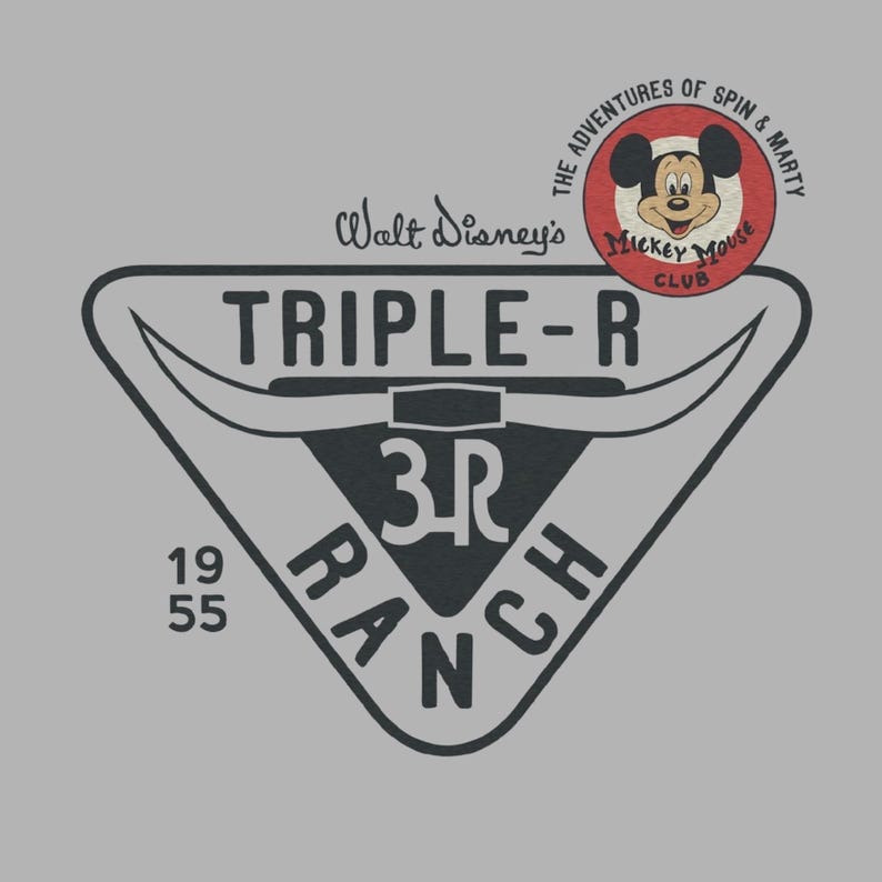 Triple R Ranch Bull Triple-r Ranch Shirt 1955 – Spin & Marty Mickey Mouse Club Tee - Etsy