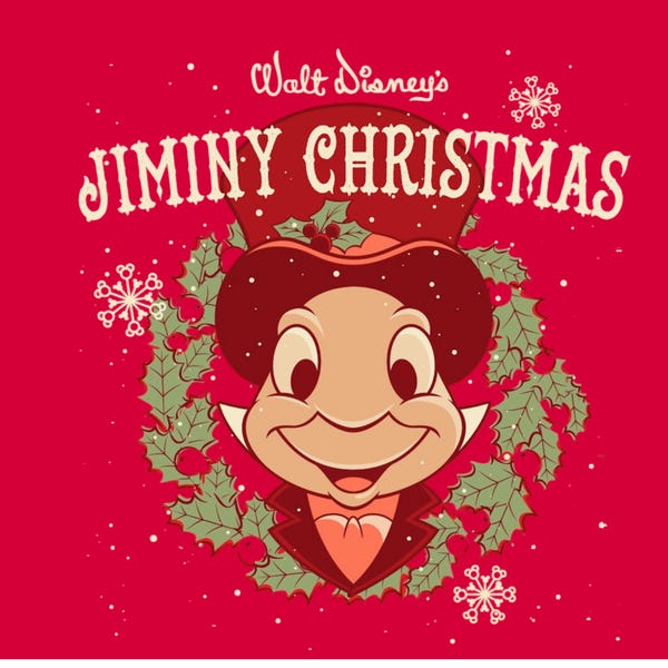 Vintage Jiminy Cricket Christmas Tee – Retro Disney Holiday Shirt