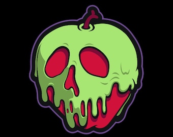 Poison Apple Skull Graphic T-Shirt - Snow White Inspired Poison Apple Shirt - Disney Villain Poison Apple Shirt - Wicked Witch Graphic Tee