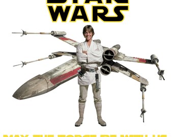 Luke Skywalker Star Wars T-Shirt – X-wing Starfighter Graphic Tee