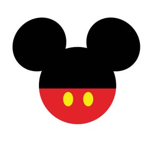 Mickey Mouse Head Silhouette Decal -  Large Mickey Mouse Head Car Decal - Classic Mickey Mouse Ears Vinyl Decal - Mickey Mouse Ears Decal