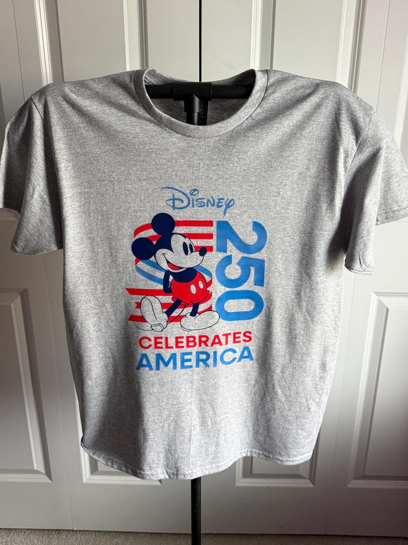Disney America 250 Shirt, Mickey Mouse Celebrates America Tee, Patriotic Disney Vacation Shirt, 4th of July Shirt image 5