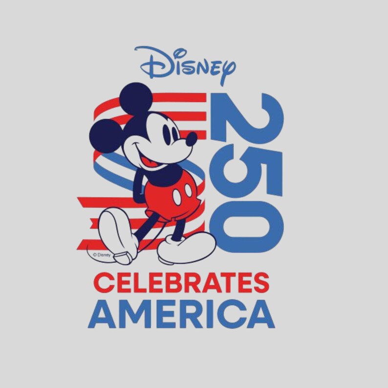 Disney America 250 Shirt, Mickey Mouse Celebrates America Tee, Patriotic Disney Vacation Shirt, 4th of July Shirt image 2