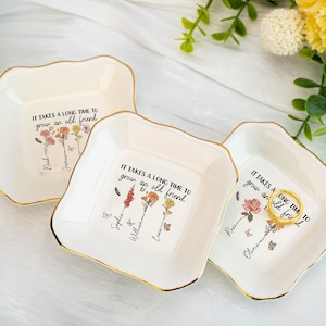 Personalisierte Freundschaft Ring Schale, es dauert eine lange Zeit, um einen alten Freund, Hochzeit Trinket Tablett, Geburtstagsgeschenke für Freunde Besties Schwestern zu wachsen