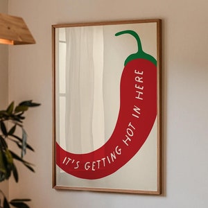 Chilli Pepper Kitchen Print, Pepper Artwork, Funny Chilli Pepper Print, Kitchen Art Print, Kitchen Wall Art, Kitchen Print, Dining Room