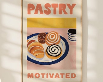 Pastry Art Print: Colorful Kitchen Wall Decor