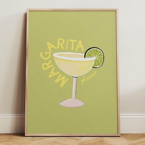 Margarita Druck Süßes Cocktail Poster Grüner Cocktail Druck