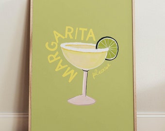 Margarita Cocktail Print: Trendy Kitchen Wall Art
