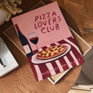 Rosa Pizza Poster - Pizza Lovers Club Poster