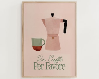 Impresión artística de café italiano