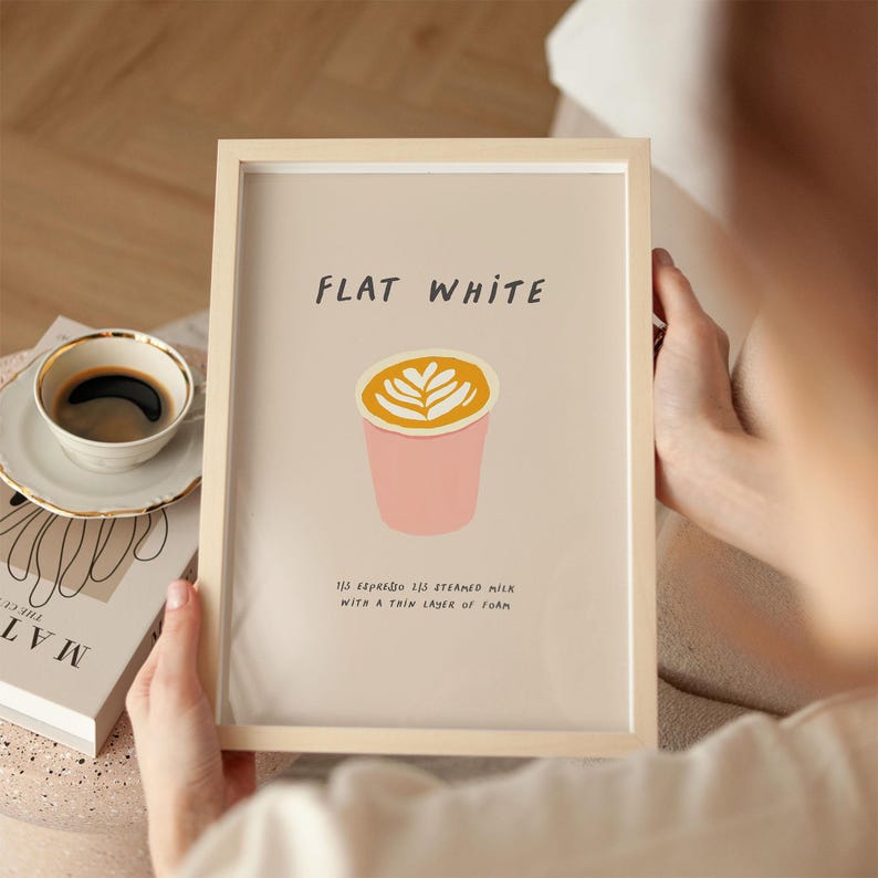 flat white coffee poster