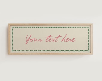Impresión de texto personalizado para pasillo: Impresión artística con texto personalizado y ancho, SIN MARCO