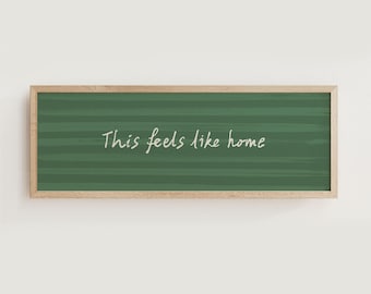 Lámina decorativa para pasillo "This Feels Like Home", lámina para encima de la puerta, lámina panorámica horizontal sin marco