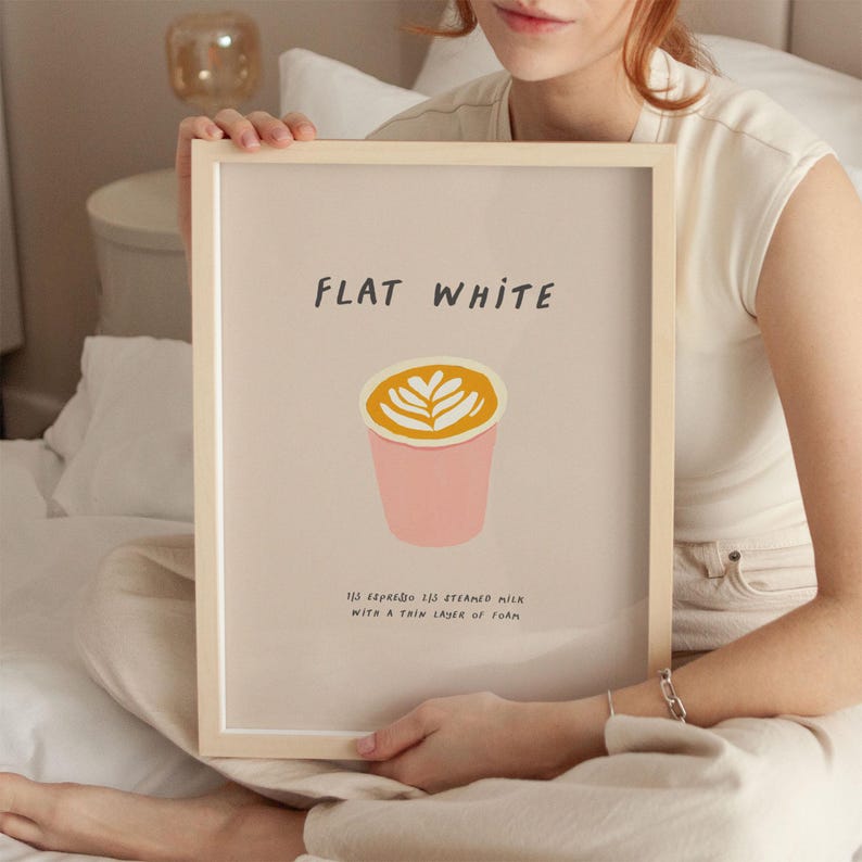 coffee kitchen print illustrated