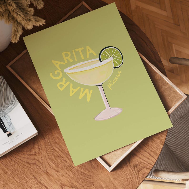 Cute Cocktail Print Margarita Cocktail