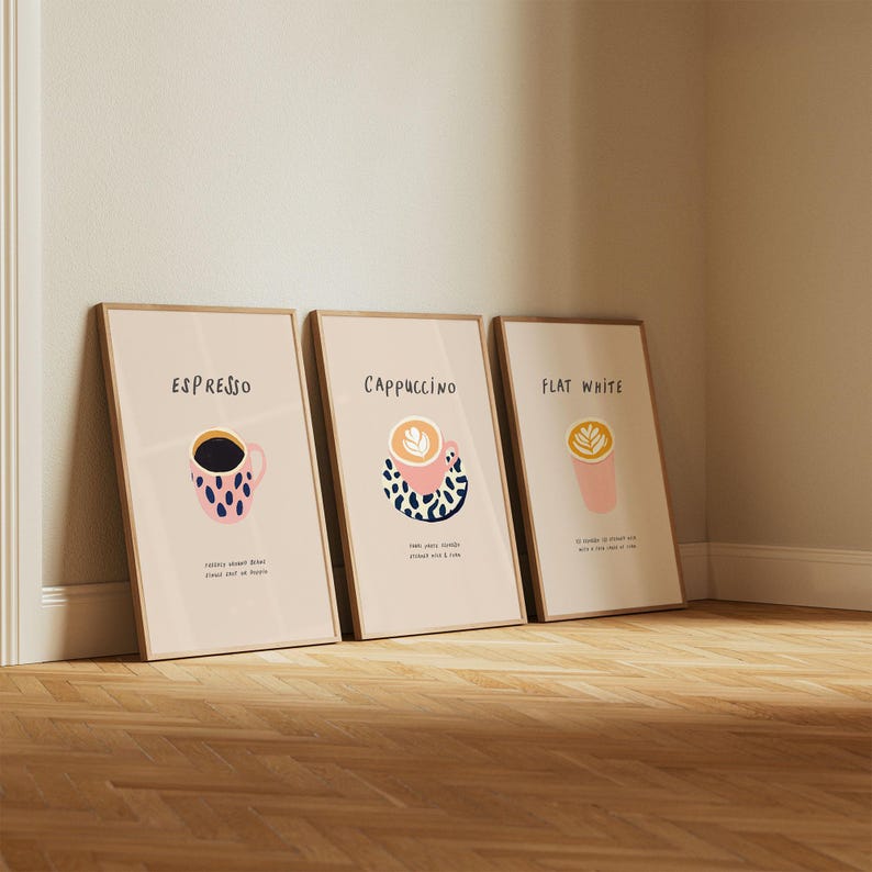 kitchen coffee print set