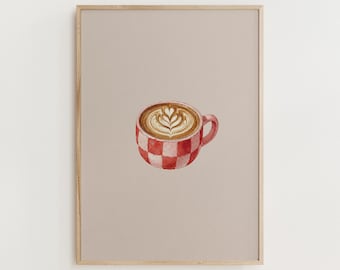 Coffee Mug Print, Coffee Wall art, Kitchen Coffee poster