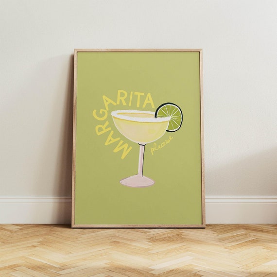 Margarita Cocktail Print: Trendy Kitchen Wall Art
