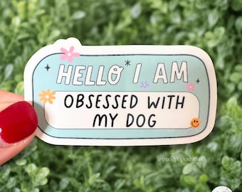 Pet Lover Sticker - Blue Funny Dog Mom or Dad Decal