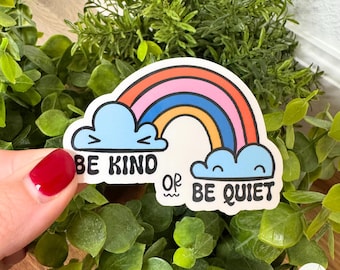 Be Kind Sticker - Retro Rainbow Positivity Decal