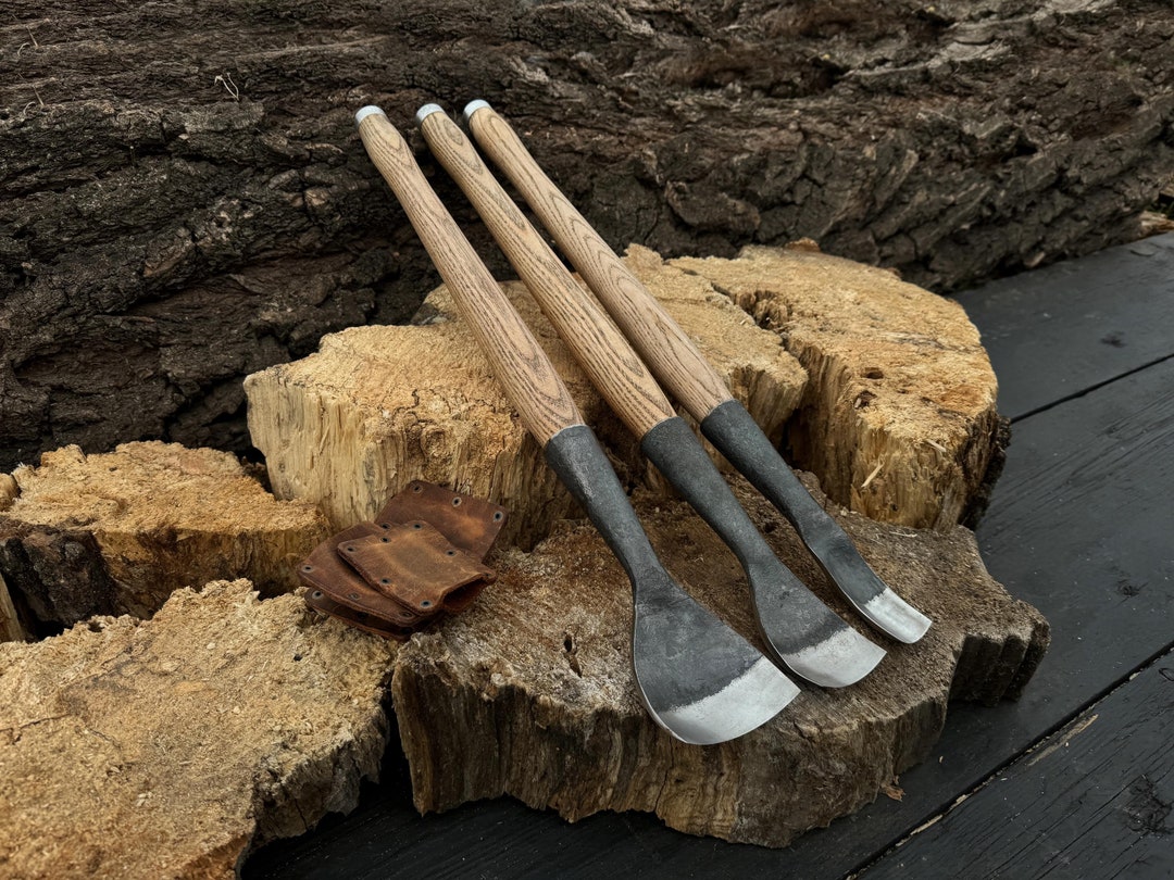 Timber Framing Rounded Gouges Set 3 Pcs. Woodworking Tools. Hand-forged ...