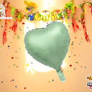 Pastel Foil Balloons | Matte Heart Helium Inflatables | Birthday Party Accents | Baby Shower Balloon Decor | Shaped Event Design