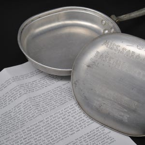WWI Trench Art Mess Kit: Red Cross Nurse Sara Landau, Base Hospital 136 wHistory