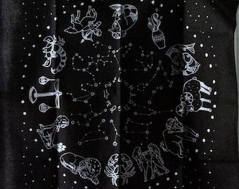 Zodiac Screen-printed Bandanas