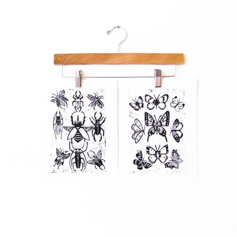 Butterflies Block Print