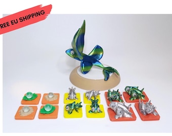 Finspan Flossenschlag 3D Token upgrade Fish and First Player Marker