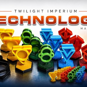 Twilight Imperium Tech Marker upgrade Token /  Base Game + Prophecy of kings + Thunders Edge