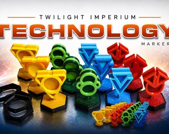 Twilight Imperium Tech Marker upgrade Token / Base Game + Prophecy of kings + Thunders Edge