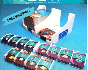 SETI Boardgame Tech Tile und Card-Discard Holder mit Magnetverbinder