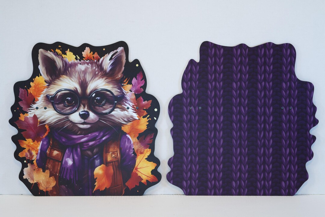 Fall Racoon Decor Cute Fall Raccoon Yard Art - Etsy