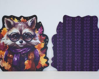 Cute Fall Raccoon Yard Art