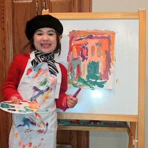Children&#39;s artist costume, girls costume, boys costume, famous artist costume, painter costume, French artist, Halloween costume