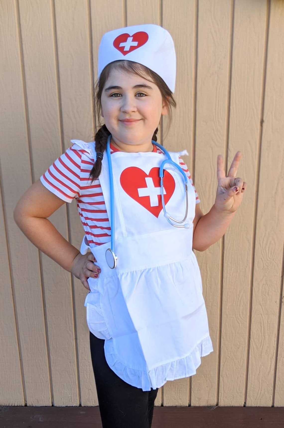 Vintage Style Nurse Costume Girls Costume Halloween Etsy