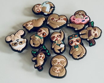 Schattige pluche luiaard-design kawaii schoen/klomp bedels accessoires cadeau