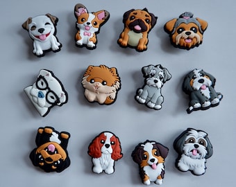 Kawaii Plush Dog-design Pet Clog Charms/ Accessories