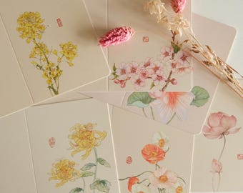 Ink Style Mini Painted Birthday Just Because Congratulations Greeting Cards