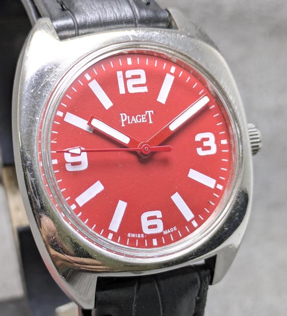 rare Vintage Piaget manual winding Swiss made men's wrist watch free shipping.