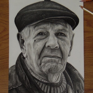 Graphite pencil portrait, Drawing portrait from photo, Custom hand drawn gift idea, Family portrait, Present for girlfriend, boyfriend, Art
