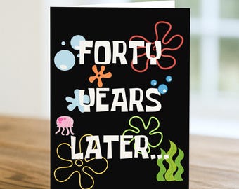 Lustige Geburtstagskarte 40 Jahre später Humor Karte, Meilenstein Geburtstagsgeschenk, Lustige Karte 40.40 für Sie und Ihn, Over The Hill Scherzkarte